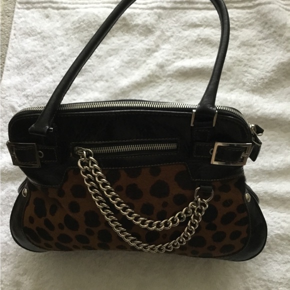 Leopard Print Leather Handbag - Picture 3 of 7